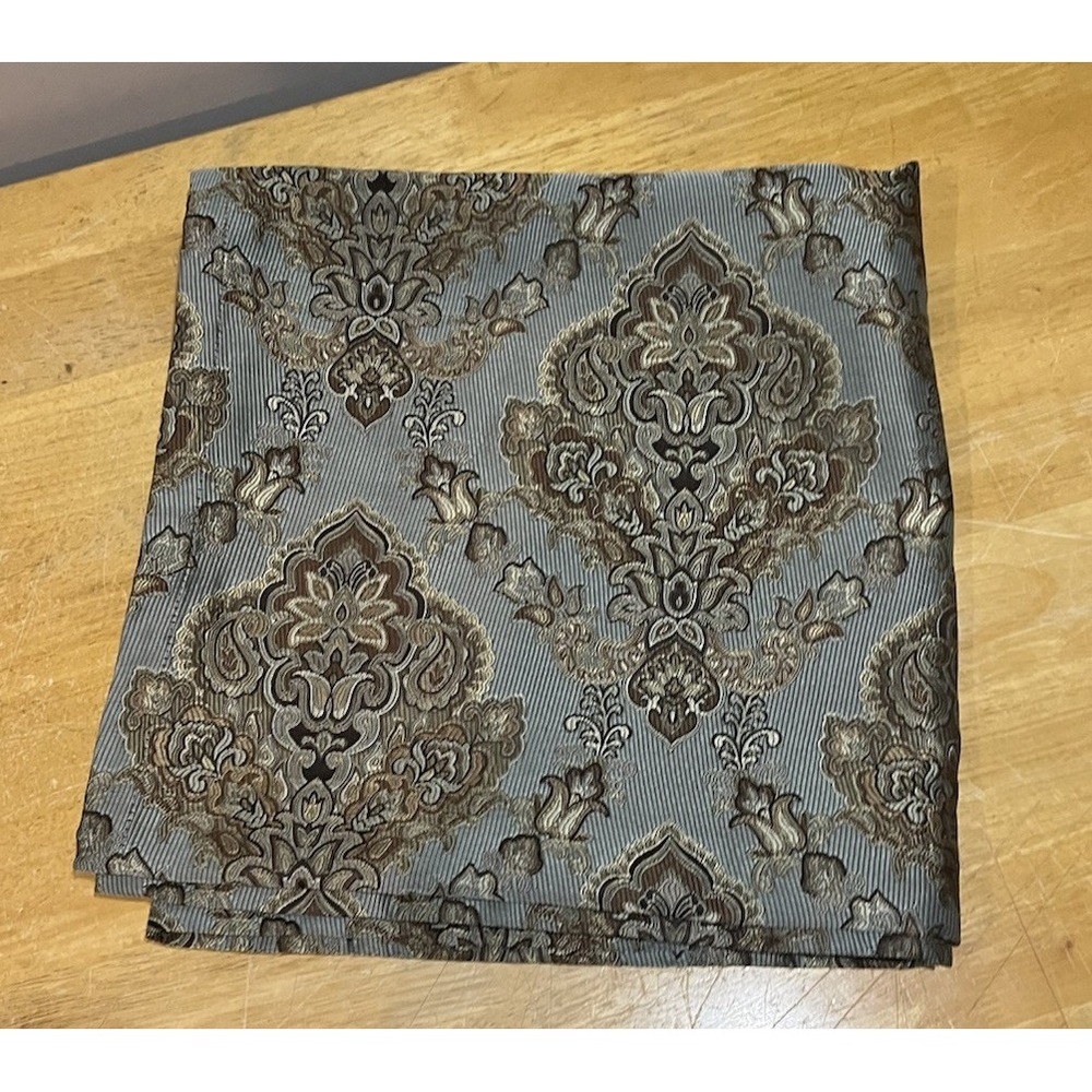Croscill Royalton Blue Brown Chocolate Medallion (1) Shower Curtain 72x75 Fabric